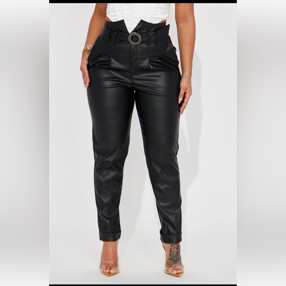 Cute Faux Leather Pants
